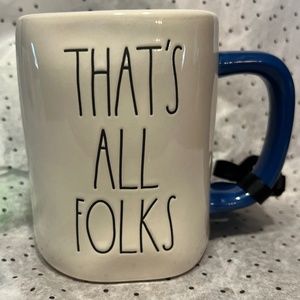 Rae Dunn Looney Tunes Porky Pig, That's all folks mug